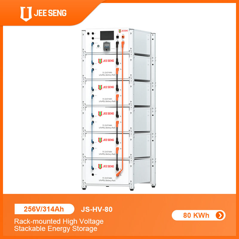 Rackmontierbarer Hochspannungs-stapelbarer Lithium-Akku für Solar
